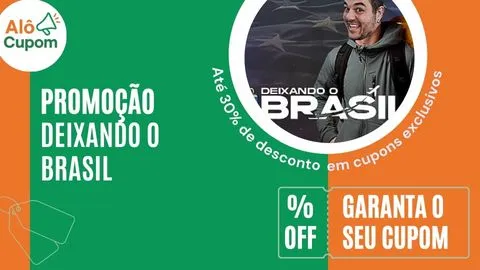 Cupom de desconto deixando o brasil