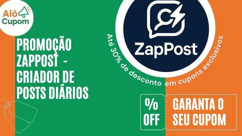cupom de desconto zappost criador de post diários