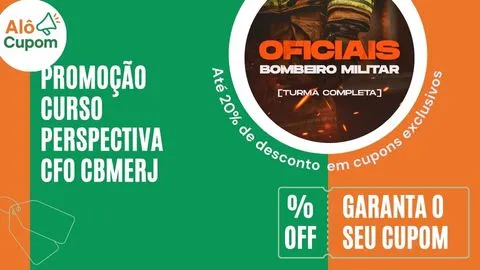cupom de desconto CFO CBMERJ