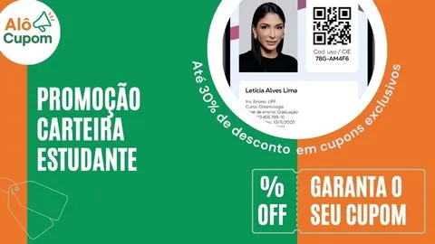 cupom de desconto carteira estudante